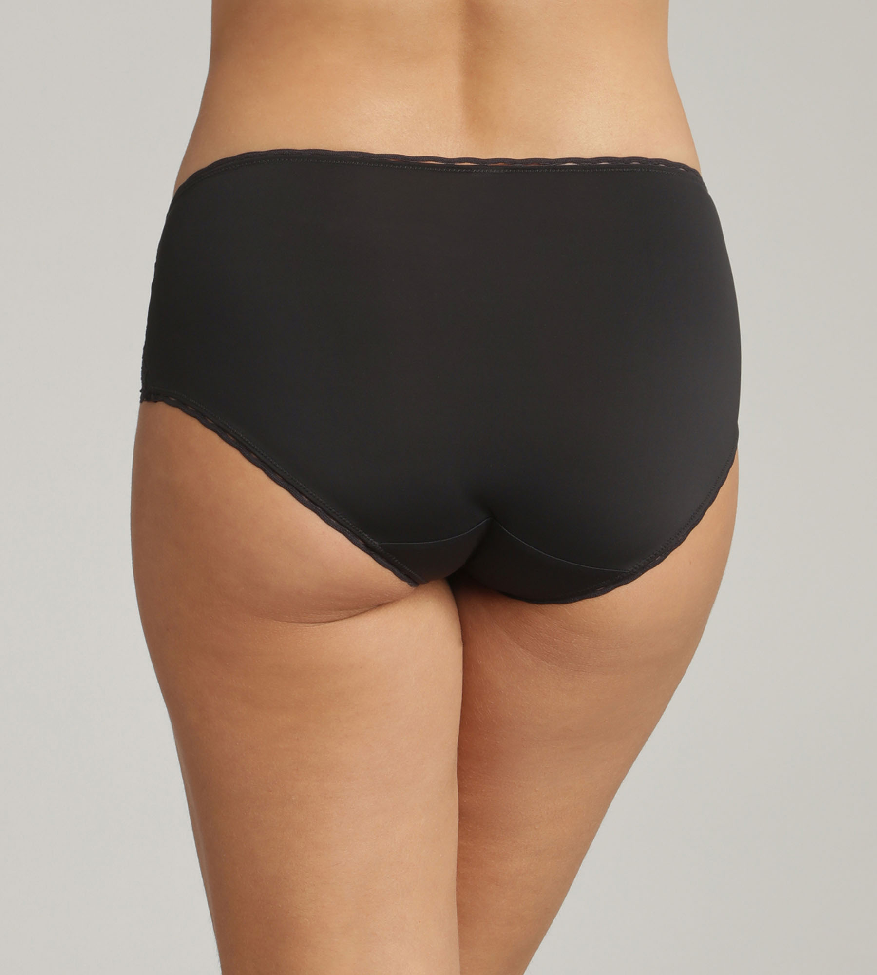 Culotte en dentelle noire Cœur Croisé Féminin Recyclé, , PLAYTEX